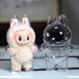 Labubu The Monsters Pop Mart Plush Clear Protective Case Standing